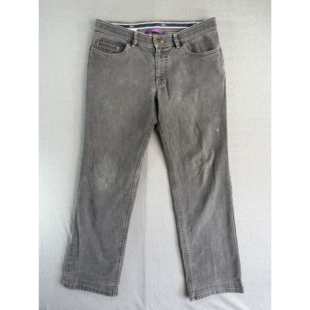 Hiltl Kid Jeans Mens 34x29 Med Wash Gray Regular Straight Denim Stretch Casual